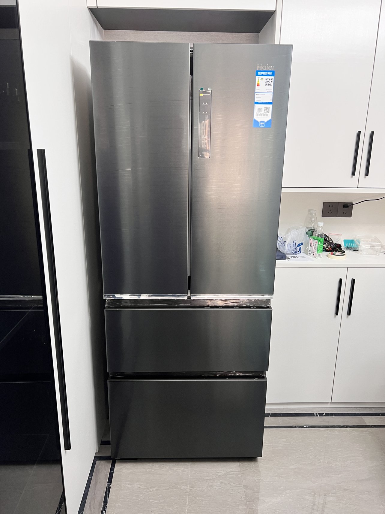 海尔家用冰箱411升法式多门变频风冷无霜母婴美妆独立空间abt杀菌家用