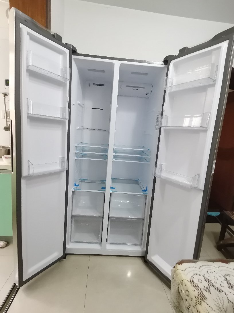 海尔(haier)480升 对开门冰箱 变频无霜 智能ui显示屏 90°直角悬停