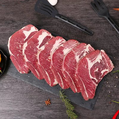 暖男厨房整切牛排生鲜眼肉儿童牛排组合10片套装1300g(送刀叉+黑椒酱)晒单图