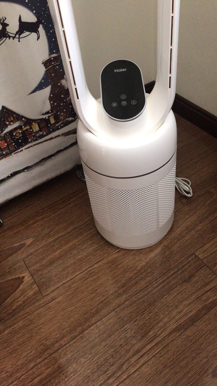 海尔(Haier)无叶风扇 电风扇 家用遥控 LED数显 安全无叶 15H定时 立式落地扇 直流变频塔扇HFW-J09晒单图