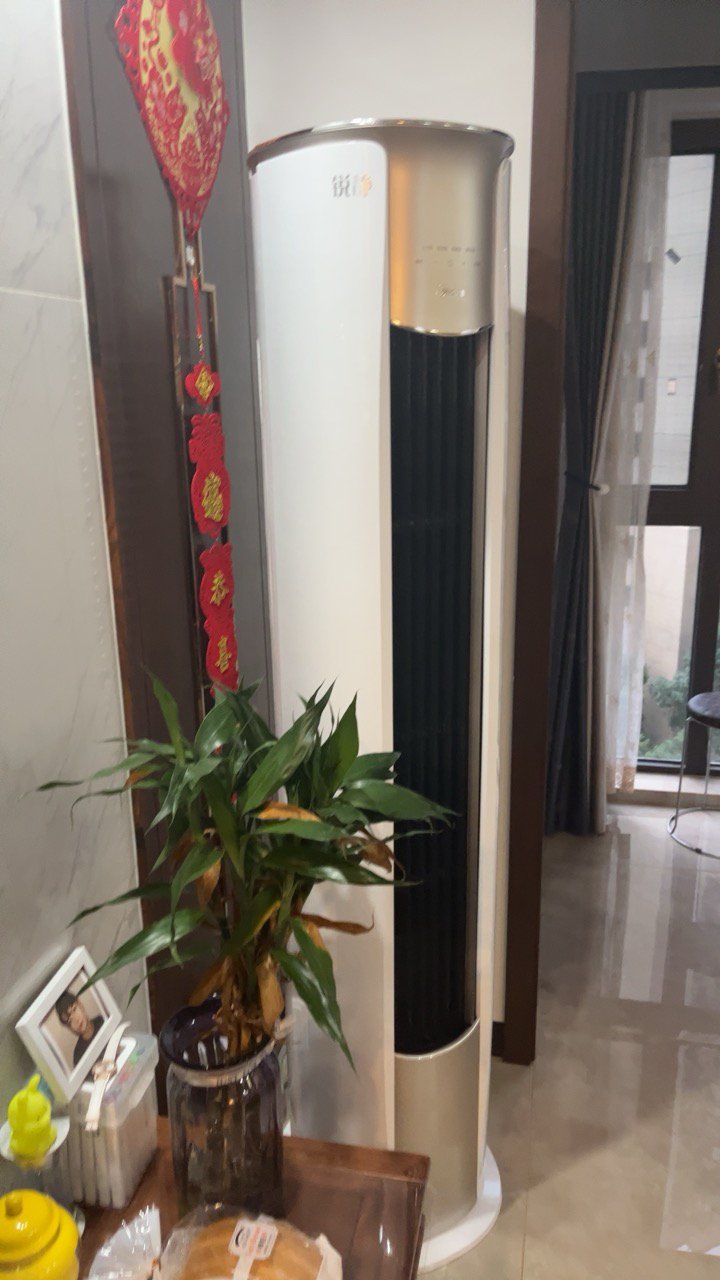 空调大2匹新一级变频冷暖家用 客厅圆柱立式空调柜机 锐静加大出风口