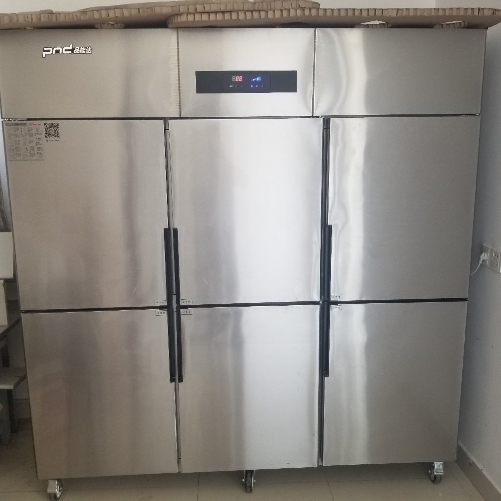 品能达 全钢全铜六门冷冻冰柜 厨房餐厅酒店冰箱 冷藏/冷冻/双温展示