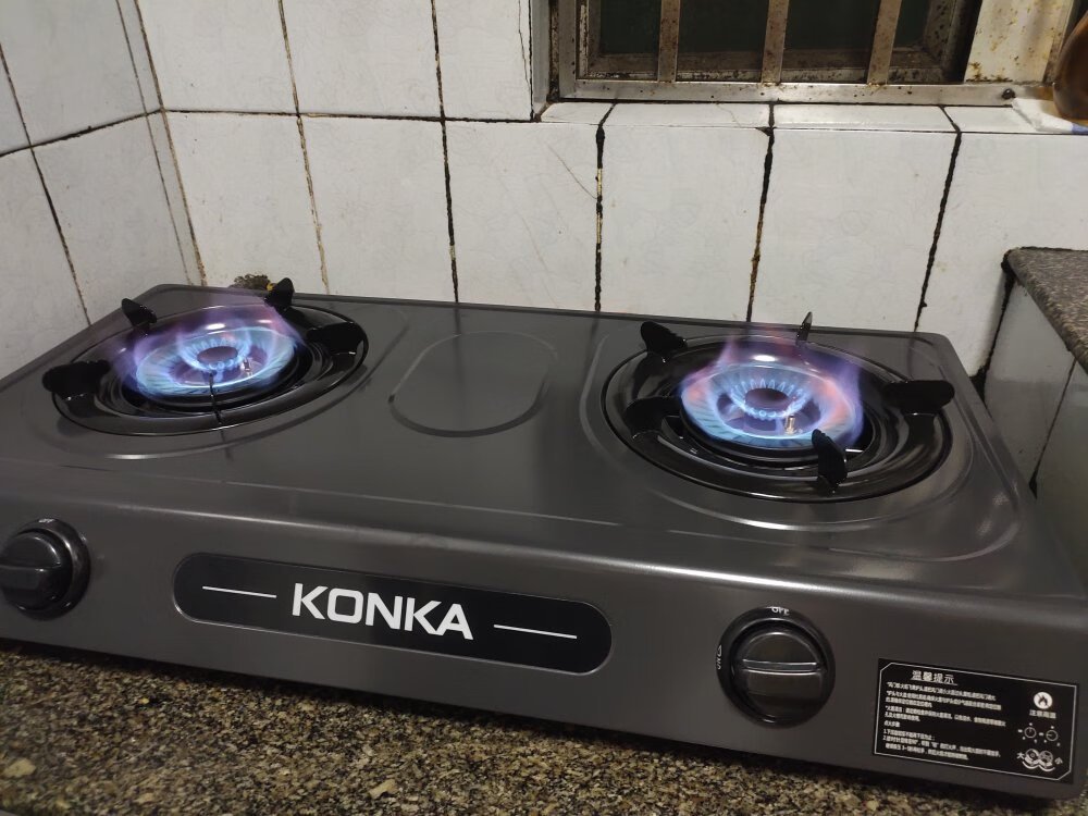 康佳(konka)燃气灶台式煤气灶猛火双灶 家用大火力天然气/液化气灶具