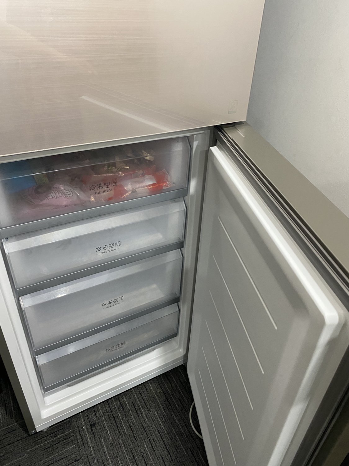 升大容量三档变温 两门冰箱家用小型电冰箱玻璃面板bcd-309wmco晒单图