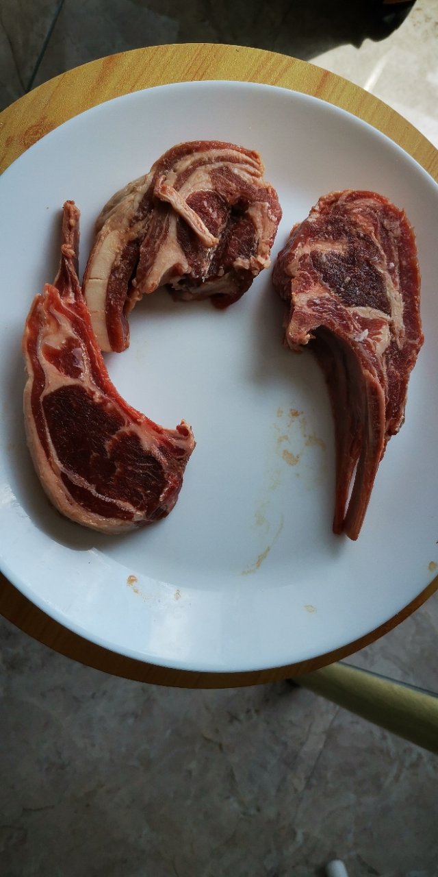法式羊排 烧烤食材 半成品 战斧原切羊排 羊肉新鲜冷冻500g*2(新)晒单
