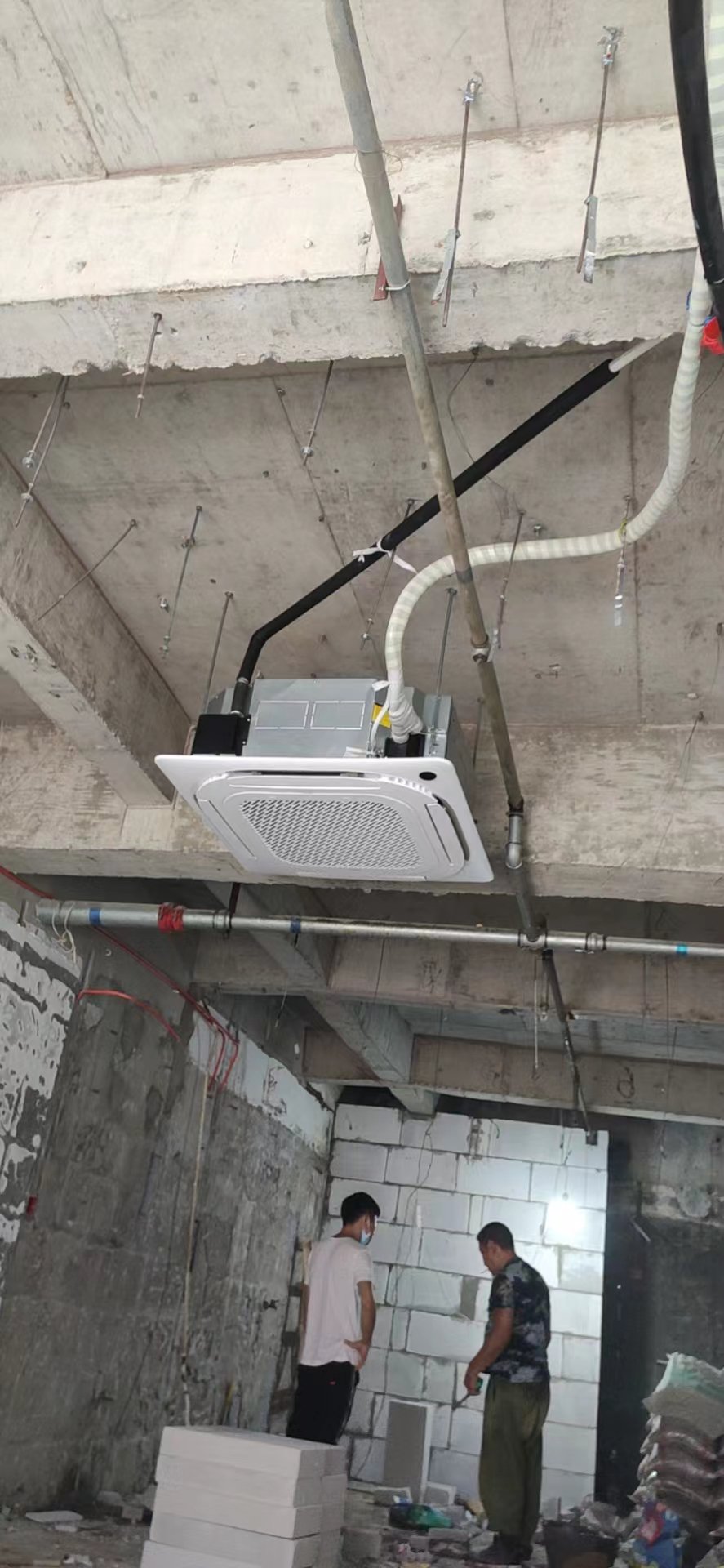 美的(midea)5匹 冷暖电辅四面出风天花机商用中央空调rfd-120qw/sdn8y