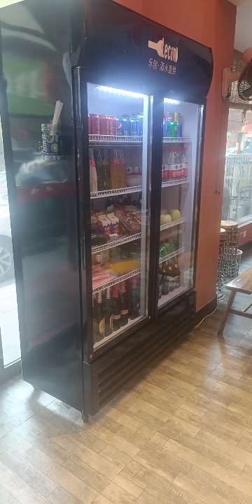 乐创饮料柜展示柜冷藏柜保鲜柜商用立式双开门柜冰柜大容量冰箱超市 双门直冷下机组 黑色晒单图