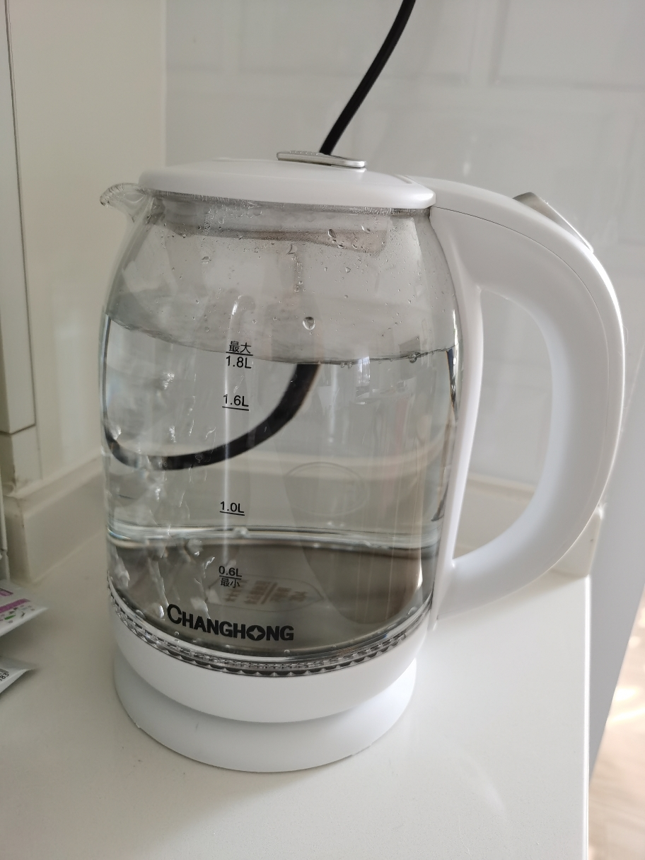 长虹玻璃电热水壶家用1.8l大容量透明开水壶养生壶电水壶晒单图