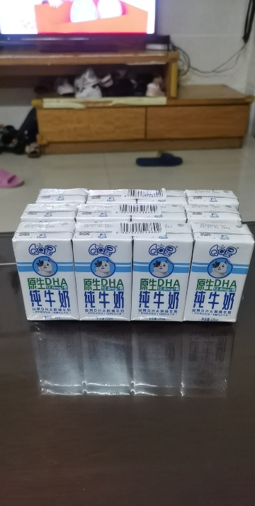 伊利 qq星 原生dha纯牛奶 125ml*16盒/箱晒单图