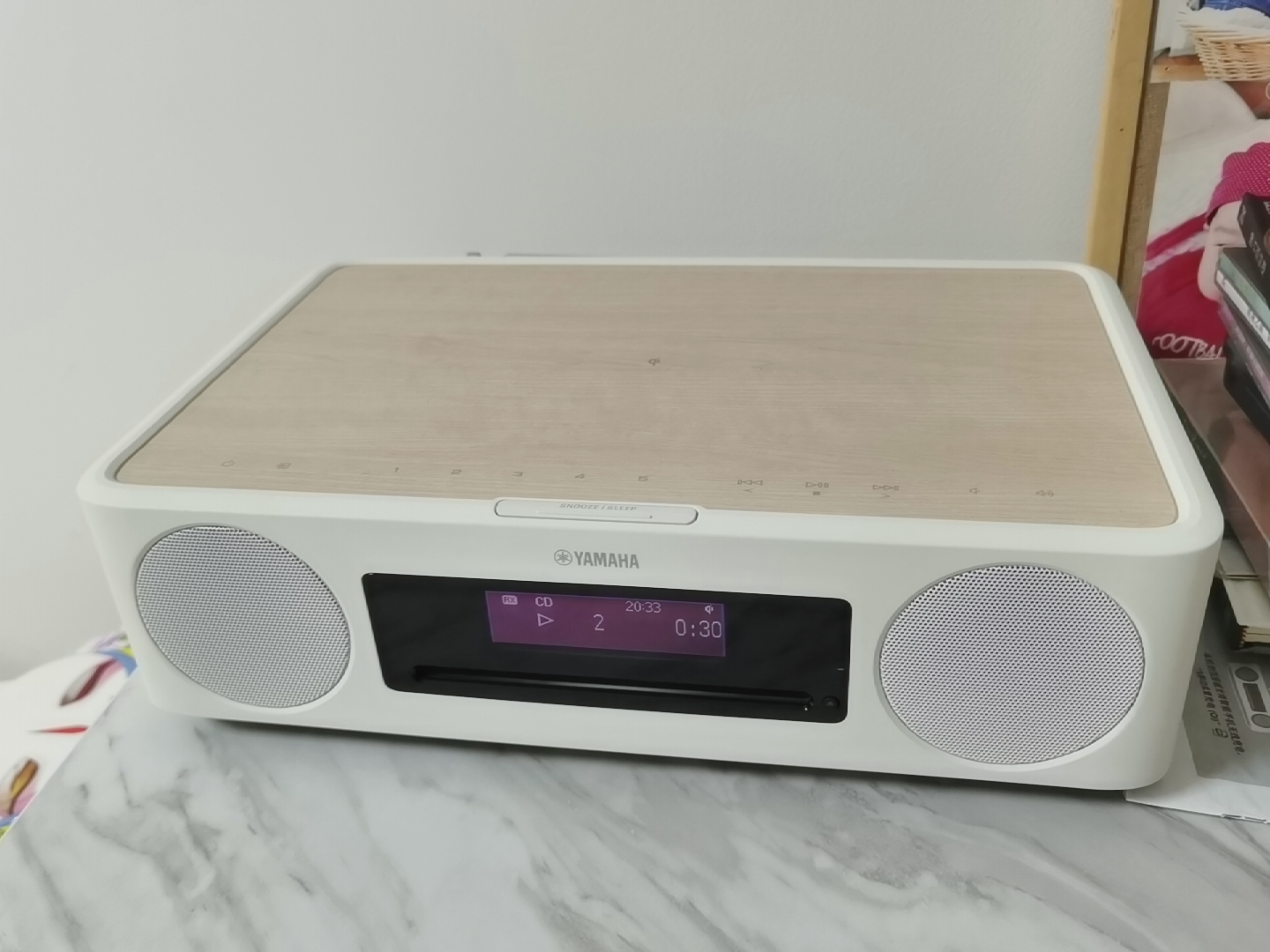 yamaha/雅马哈 tsx-b237 家用无线蓝牙桌面音响收音机卧室床头胎教