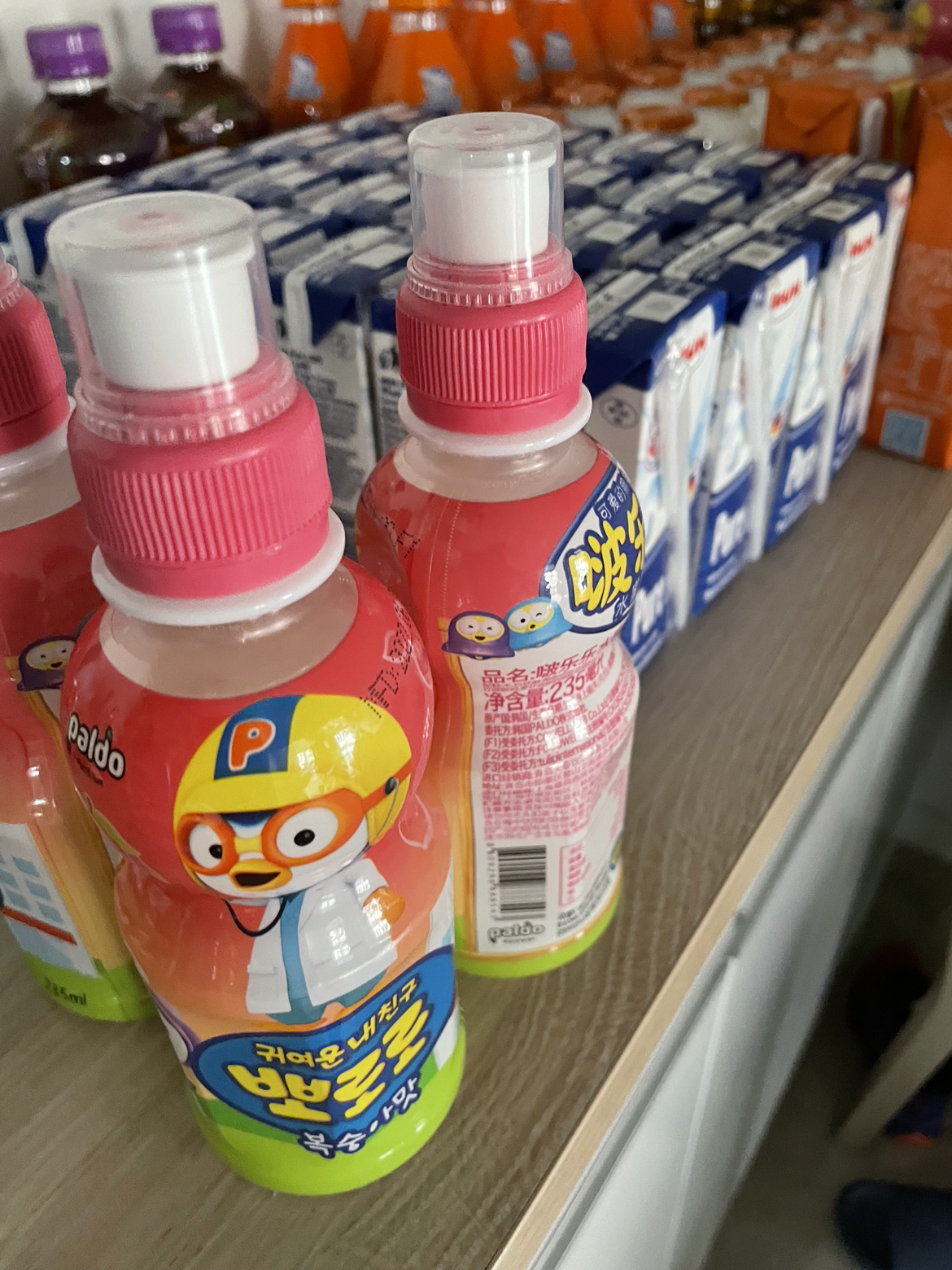 韓國進口 啵樂樂pororo 兒童果味飲料 水蜜桃味 235ml *6 瓶裝曬單圖