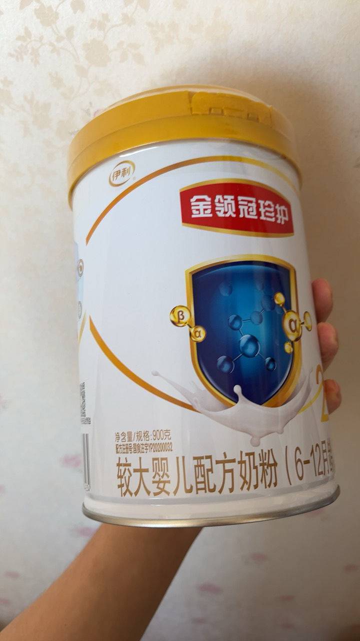 伊利(yili)金领冠珍护较大婴儿配方奶粉 2段(6-12个月适用) 900g罐装