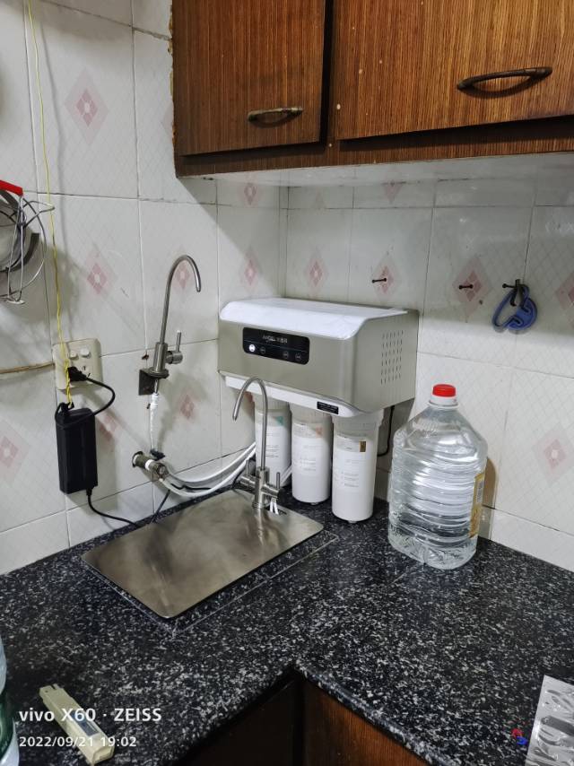 安吉尔v6净水器家用双出水直饮机无罐大通量ro反渗透厨下式纯水机j
