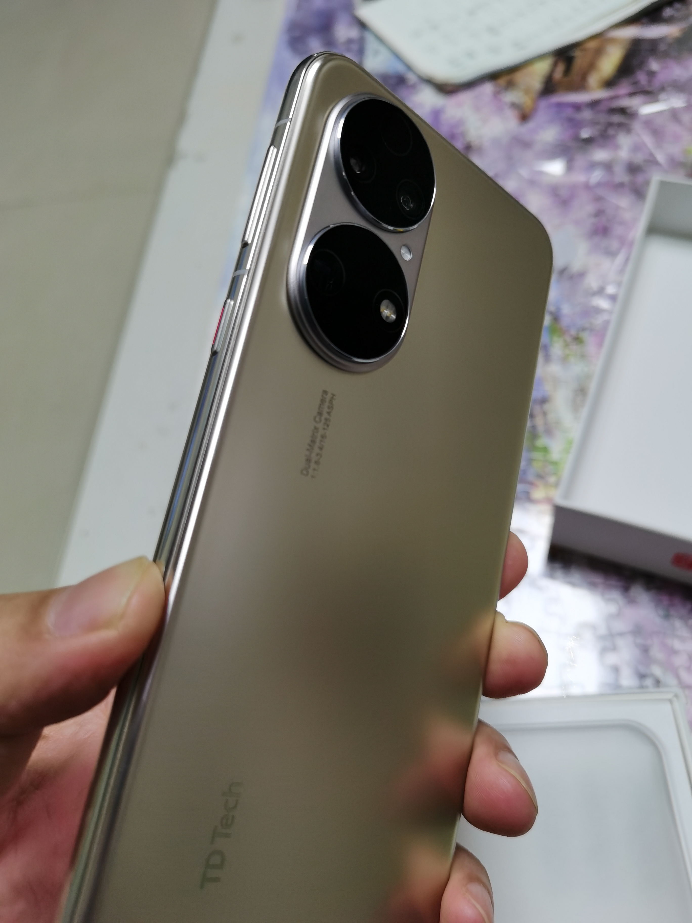 [送充电器 耳机壳膜]td tech/鼎桥 华为智选 p50 8gb 256gb 可可茶金