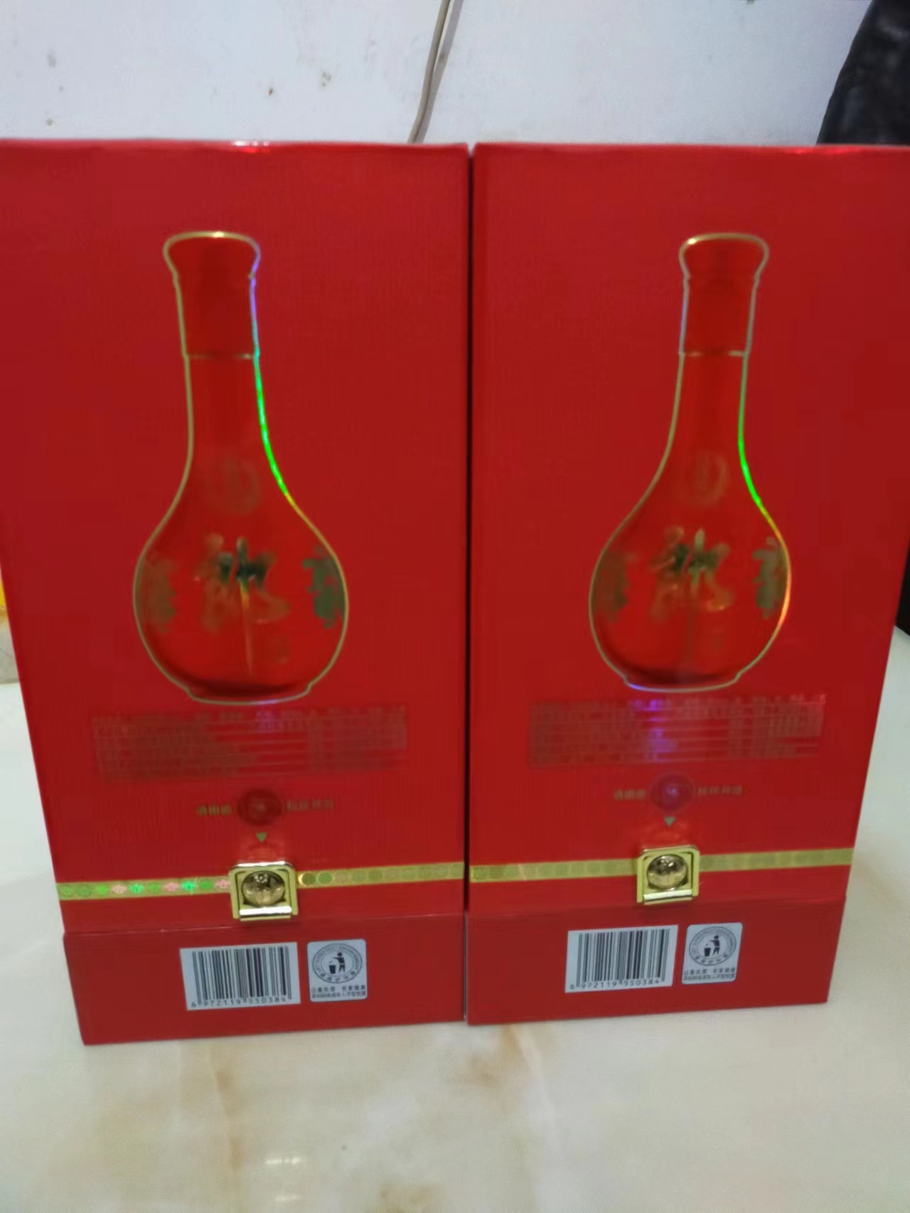 53度醬香型白酒 500ml*2瓶 送禮紅十禮盒商家:郎酒旗艦店紅花郎收到了