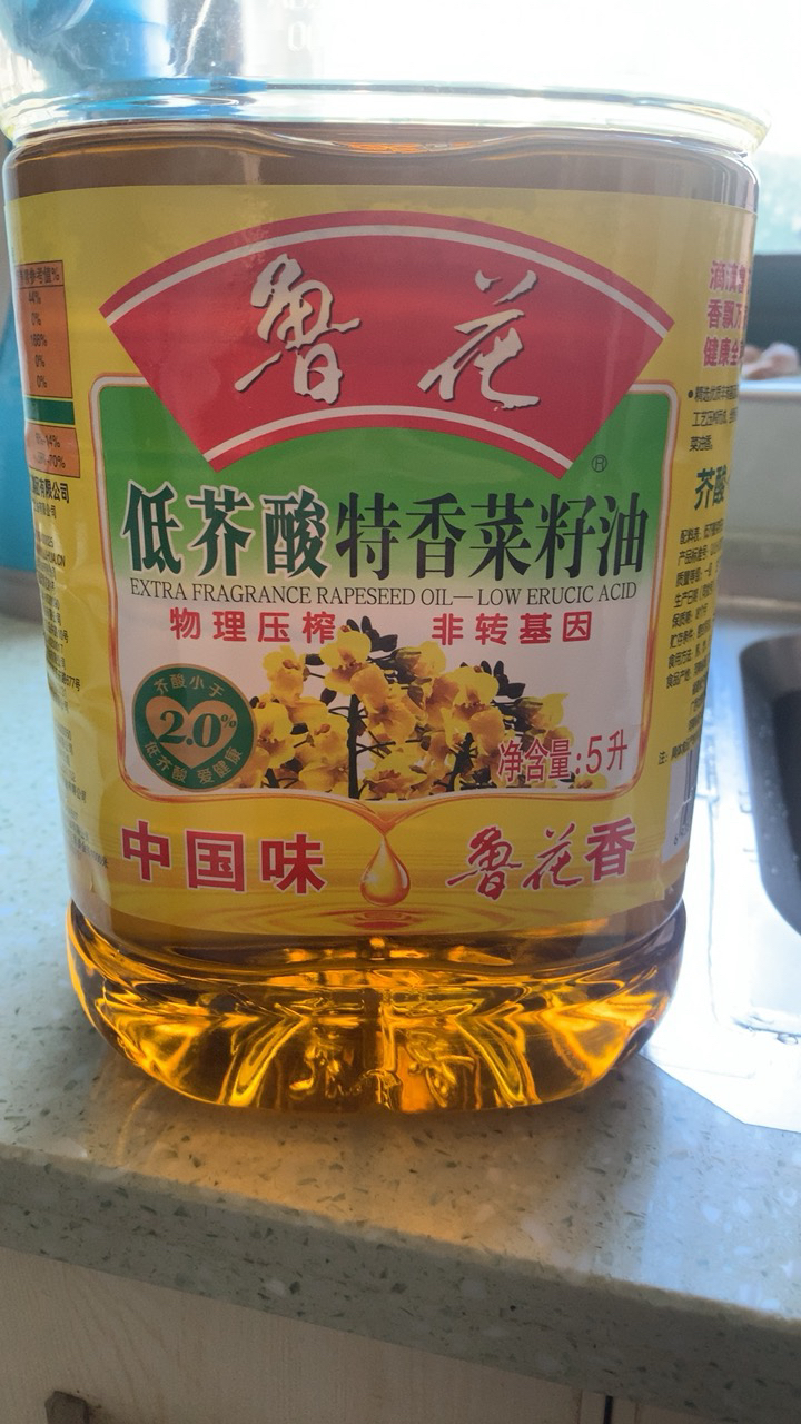 魯花低芥酸特香菜籽油5l非轉基因 物理壓榨曬單圖