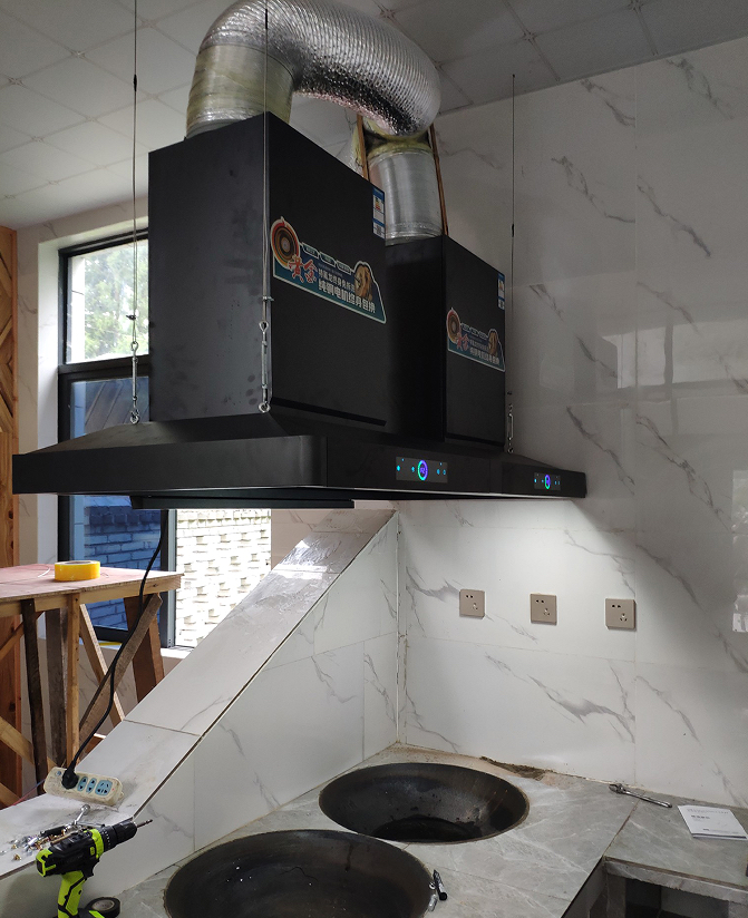 旺厨好太太 新品农村土灶油烟机商用大功率饭店食堂柴火灶 大吸力大型不锈钢吸烟机排烟罩欧式顶吸免清洗 1.5米晒单图