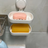 太力 浴室强力吸盘肥皂盒 免打孔壁挂式双层沥水香皂盒 便携肥皂架 新款双层香皂盒晒单图