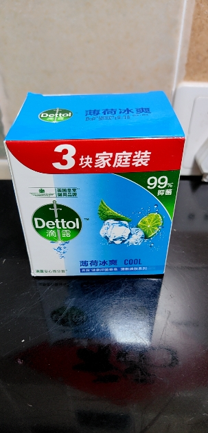 (Dettol) 滴露香皂薄荷冰爽健康香皂115g*3块装 皂苏宁自营 肥皂洗衣皂晒单图