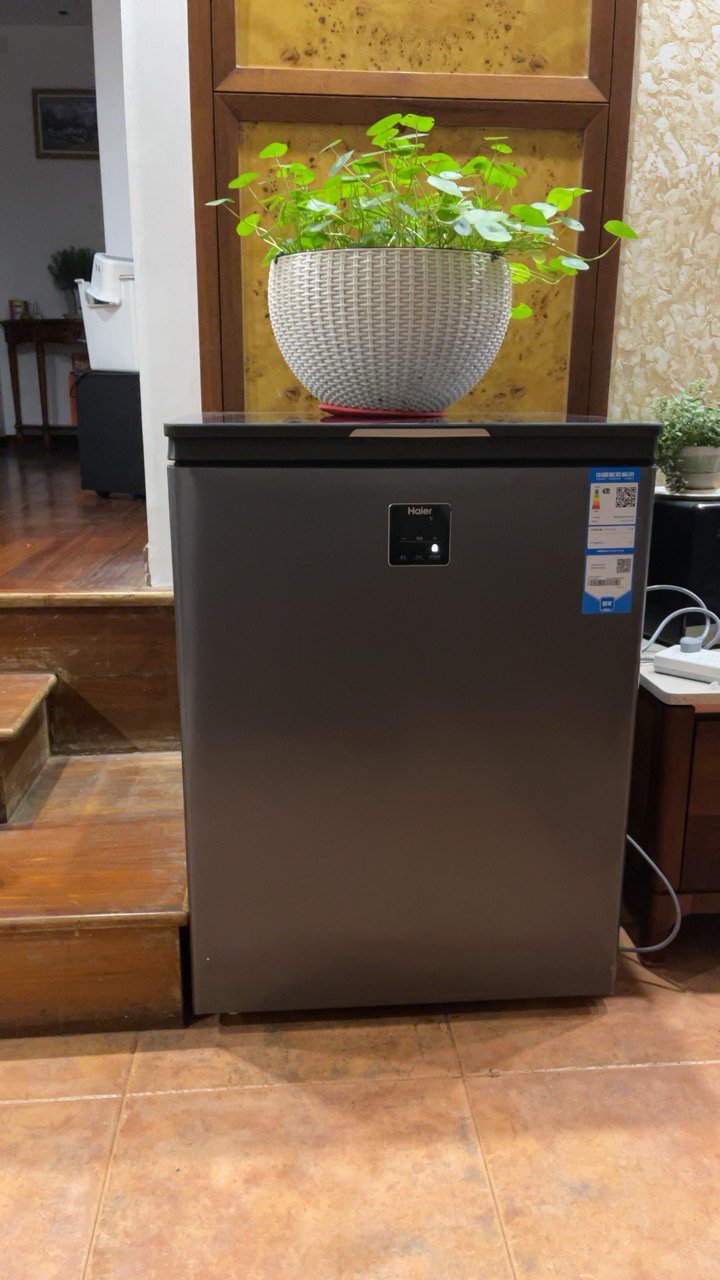 海尔(haier)142升家用卧式冰柜冷柜小冰箱 减霜80% pcm内胆 深冷速冻