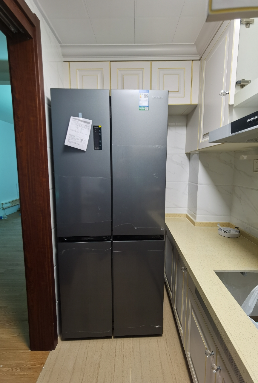 容声(ronshen)465升多门四门对开门十字电冰箱家用墨韵灰外观 干湿分