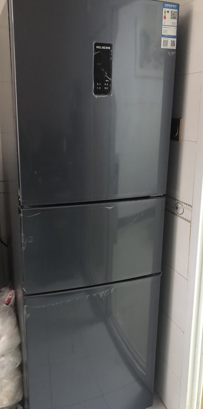 离子净美菱271升三门冰箱 59.6cm窄机身小冰箱1级能效风冷无霜净味家用电冰箱换新消费补贴BCD-271WP3CX灰晒单图