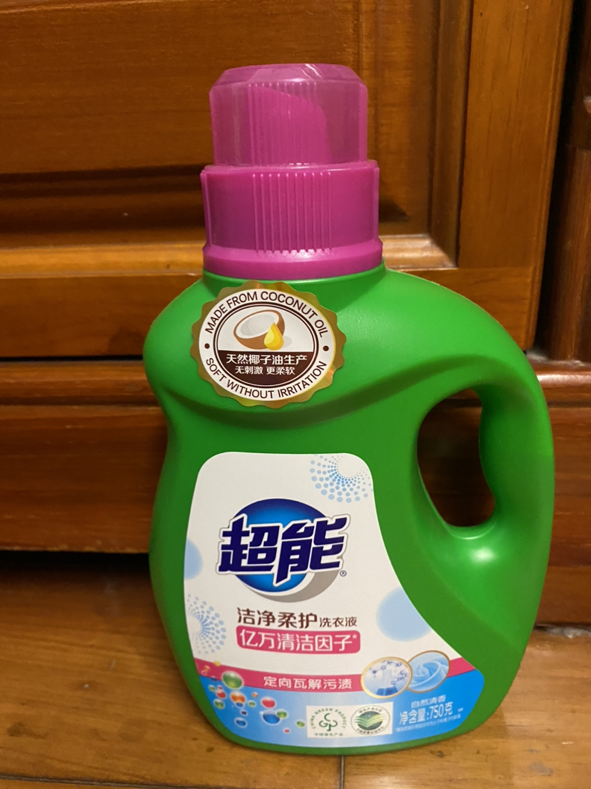 [超能][1.5斤]洗衣液特价植翠低泡750g瓶装鲜艳亮丽 750g晒单图