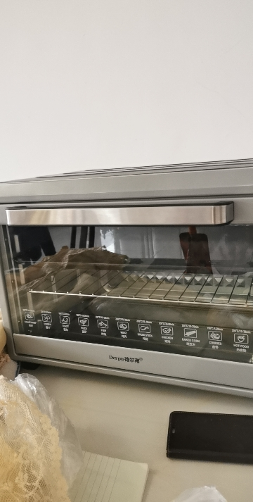 德尔甫(Derpu)家用48升大容量电烤箱多功能烘焙 6管加热上下独立控温转叉低温发酵烘培蛋糕面包烤鸡鸭 DF-48B晒单图