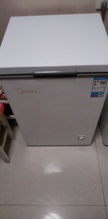 美的(Midea)100升 单温卧式冷柜家用冰柜 冷藏冷冻转换顶开门 迷你冷柜 节能低音 BD/BC-100KMD(E)晒单图