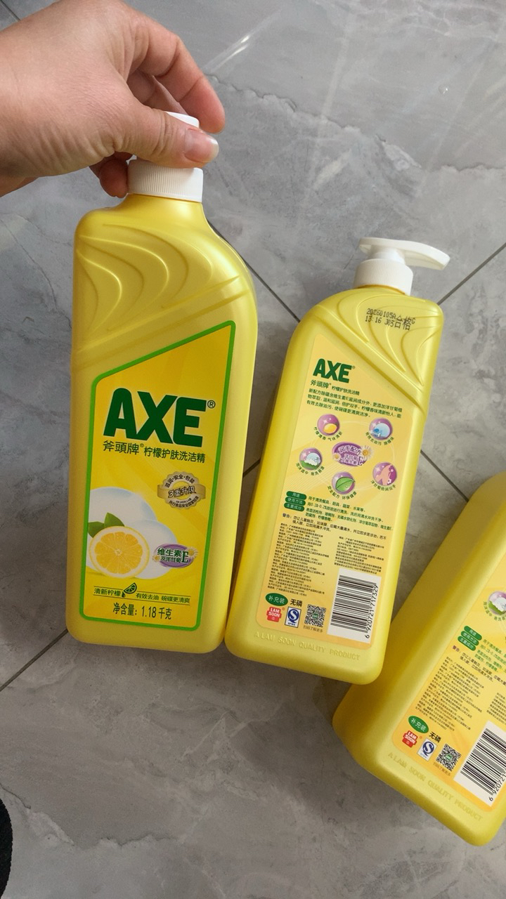 AXE/斧头牌柠檬维E护肤洗洁精 1.18kg*6蔬果洗涤碗剂家庭用装晒单图
