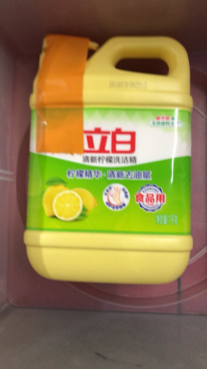 立白洗洁精清新柠檬1kg*2桶轻松去油清新祛味大桶按压瓶晒单图