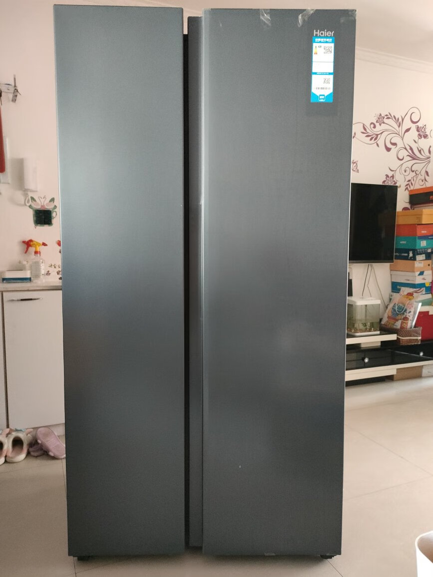Haier海尔冰箱 对开门冰箱519升大冷冻一级能效变频风冷无霜黑金净化家用大容量双开门电冰箱晒单图