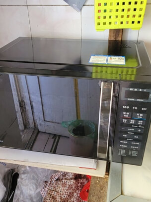 美的(Midea)小型家用20升微波炉 微波炉烤箱一体机 光波加热 钻石背板(M1-L201B)晒单图