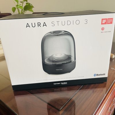 哈曼卡顿 Aura Studio3 音乐琉璃3代三代 360度立体声 家用桌面灯光蓝牙音箱 低音炮 电脑音响晒单图