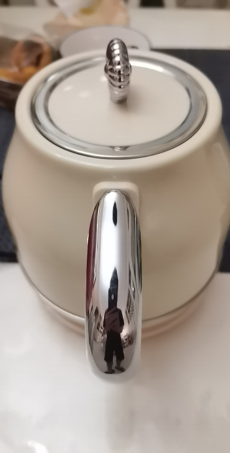 奥克斯(AUX)电水壶HX-A1519白色大容量家用烧水壶304不锈钢电热水壶复古自动煲水壶晒单图