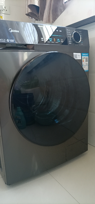 美的(Midea)洗烘一体滚筒洗衣机全自动 10公斤智能家电家用大容量消毒除菌洗智能投放 MD100V58WIT晒单图