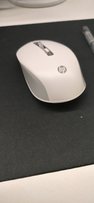 HP/惠普S1000 plus无线鼠标台式电脑办公笔记本家用商务便携小巧无线鼠标银白色鼠标电池款晒单图