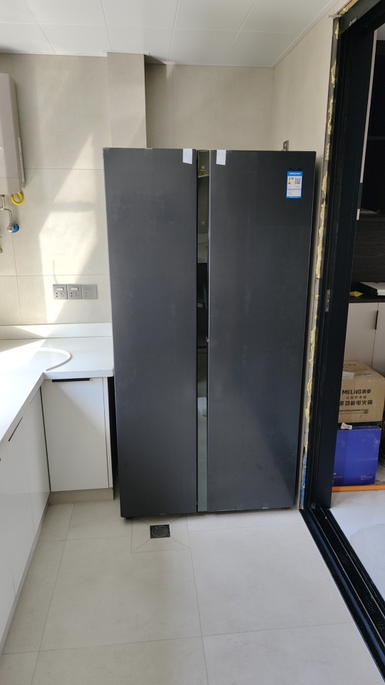 海尔(Haier) 对开门电冰箱双开651升大容量家用 变频节能一级能效 风冷无霜 BCD-651WLHSS6ED9晒单图