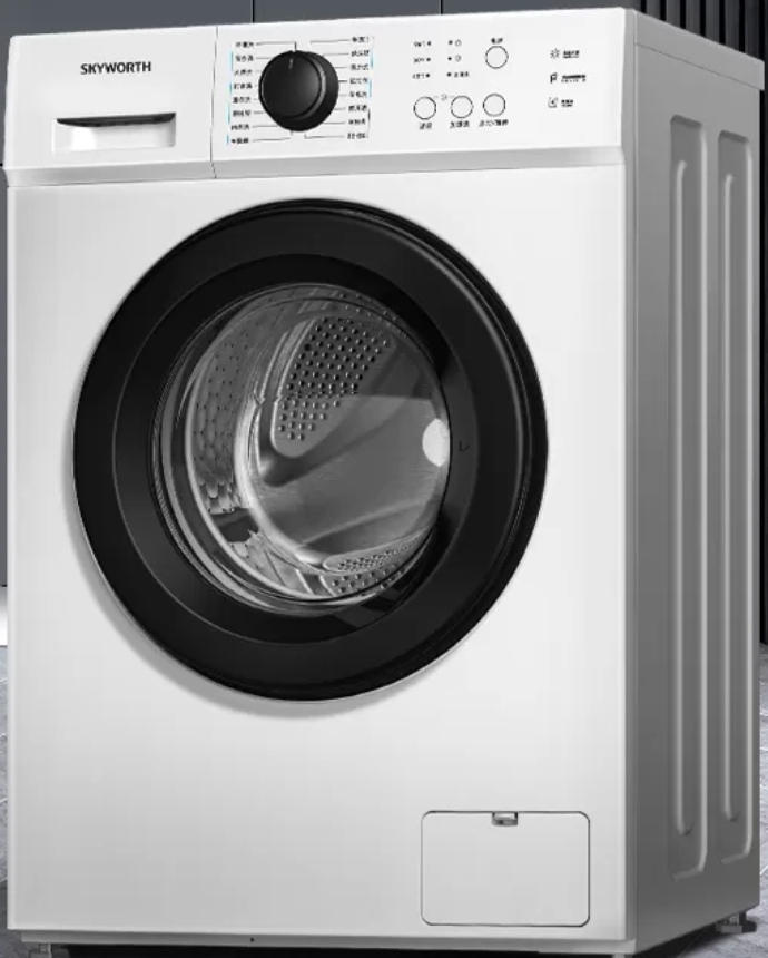 创维8公斤全自动滚筒洗衣机家用节能洗脱一体小型洗衣机XQG80-B09M_白晒单图