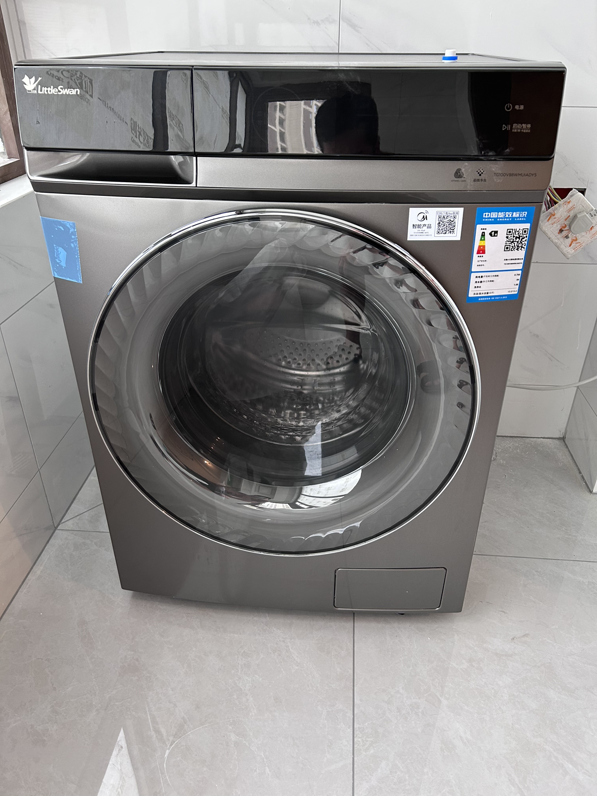 小天鹅(LittleSwan)洗衣机全自动10公斤滚筒 超薄超微净泡水魔方TG100V88WMUIADY5晒单图