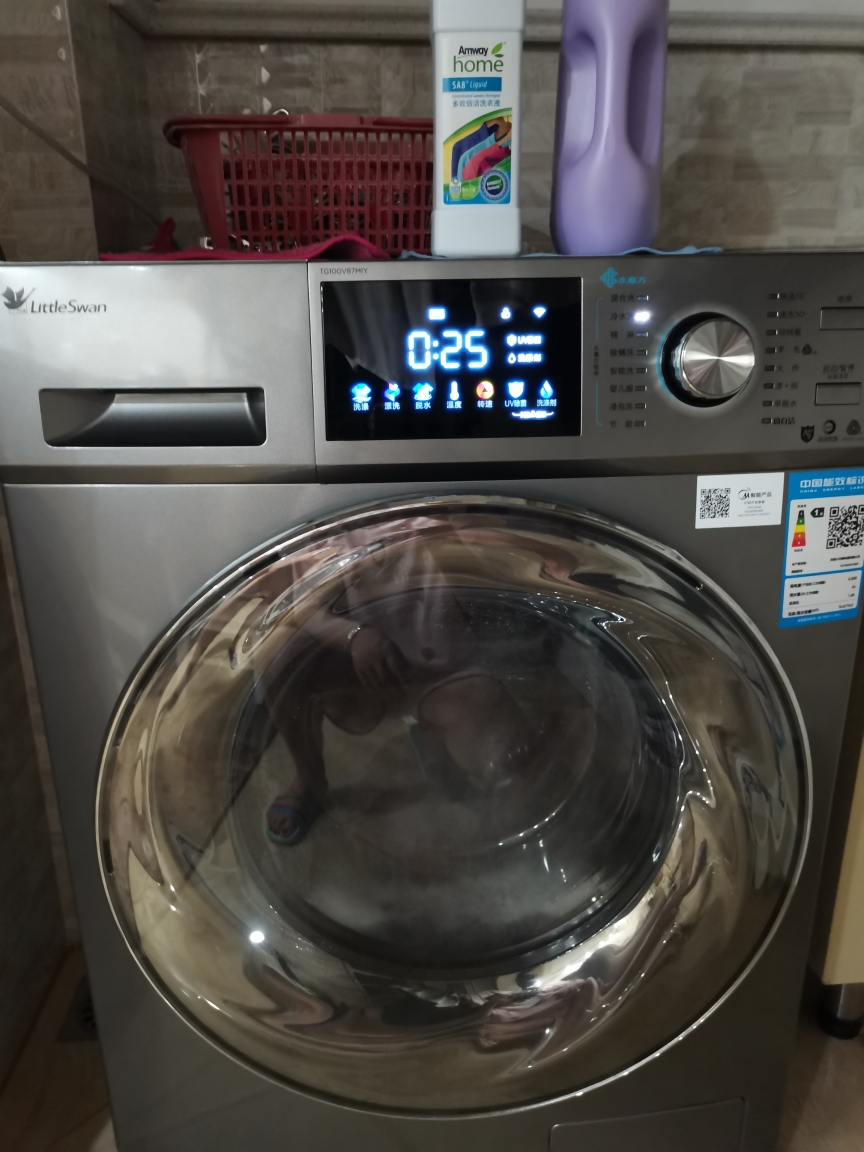 小天鹅(LittleSwan)滚筒洗衣机全自动水魔方系列护色护形彩屏智能投放超薄10公斤以旧换新TG100V87MIY晒单图