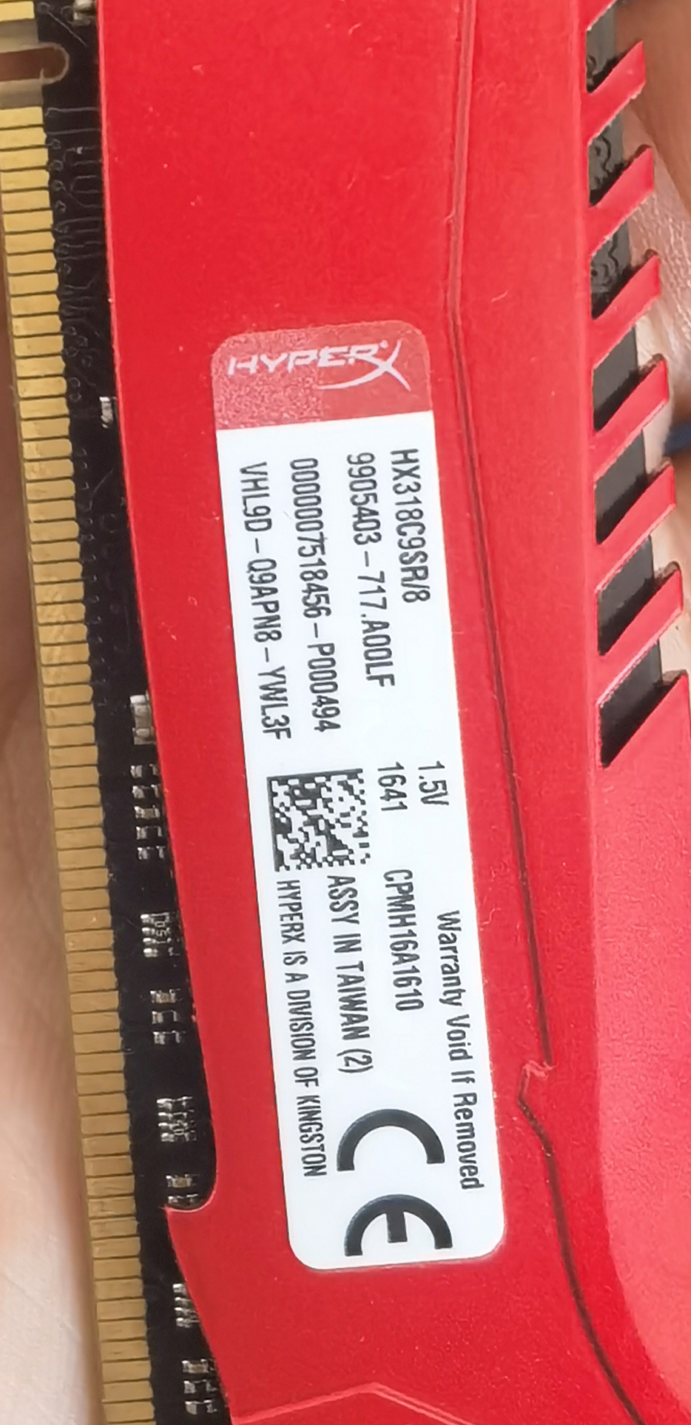 金士顿(Kingston)骇客神条 Savage系列 DDR3 1866 8GB台式机内存条(HX318C9SR/8)晒单图