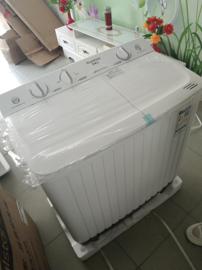 荣事达(Royalstar)78910kg半自动洗衣机双桶大容量双缸家用型风干洗脱一体_8公斤强力去污晒单图