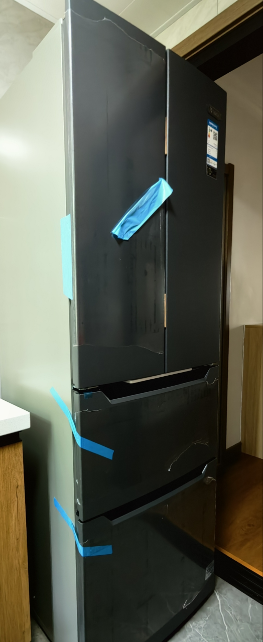 奥马(Homa) 253升多门法式冰箱 风冷无霜超薄冰箱嵌入式 一级能效 双变频 BCD-253WF/B星岩灰晒单图