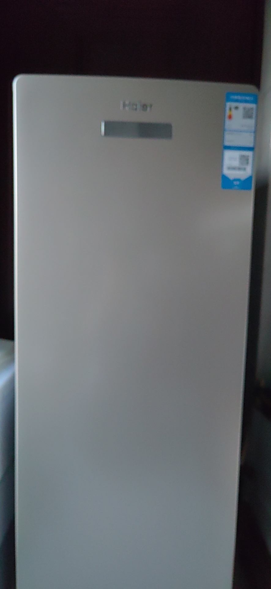 海尔(Haier)立式冷冻柜151升 一级能耗 风冷无霜 深冷速冻 电脑控温 大容量家用立式冷冻柜 BD-151WLY晒单图