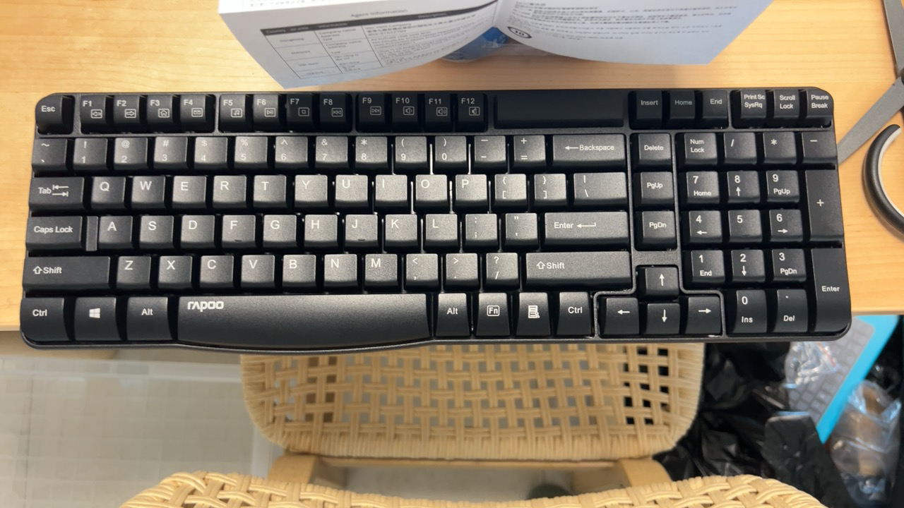 雷柏(Rapoo) E1050无线键盘 USB无线办公家用笔记本台式机电脑单键盘 黑色晒单图