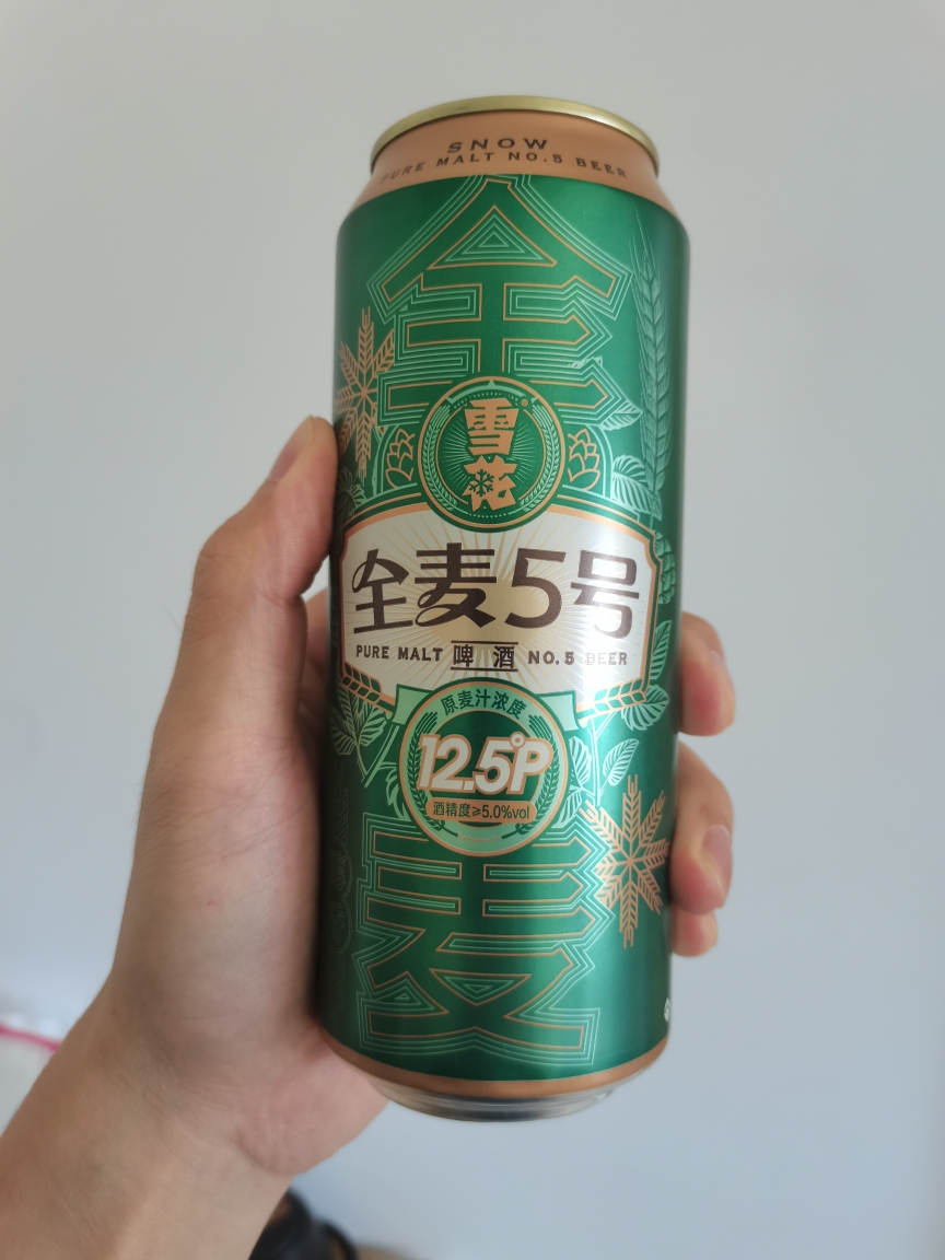 雪花啤酒(Snowbeer)5度 全麦5号 500ml*12听整箱装晒单图