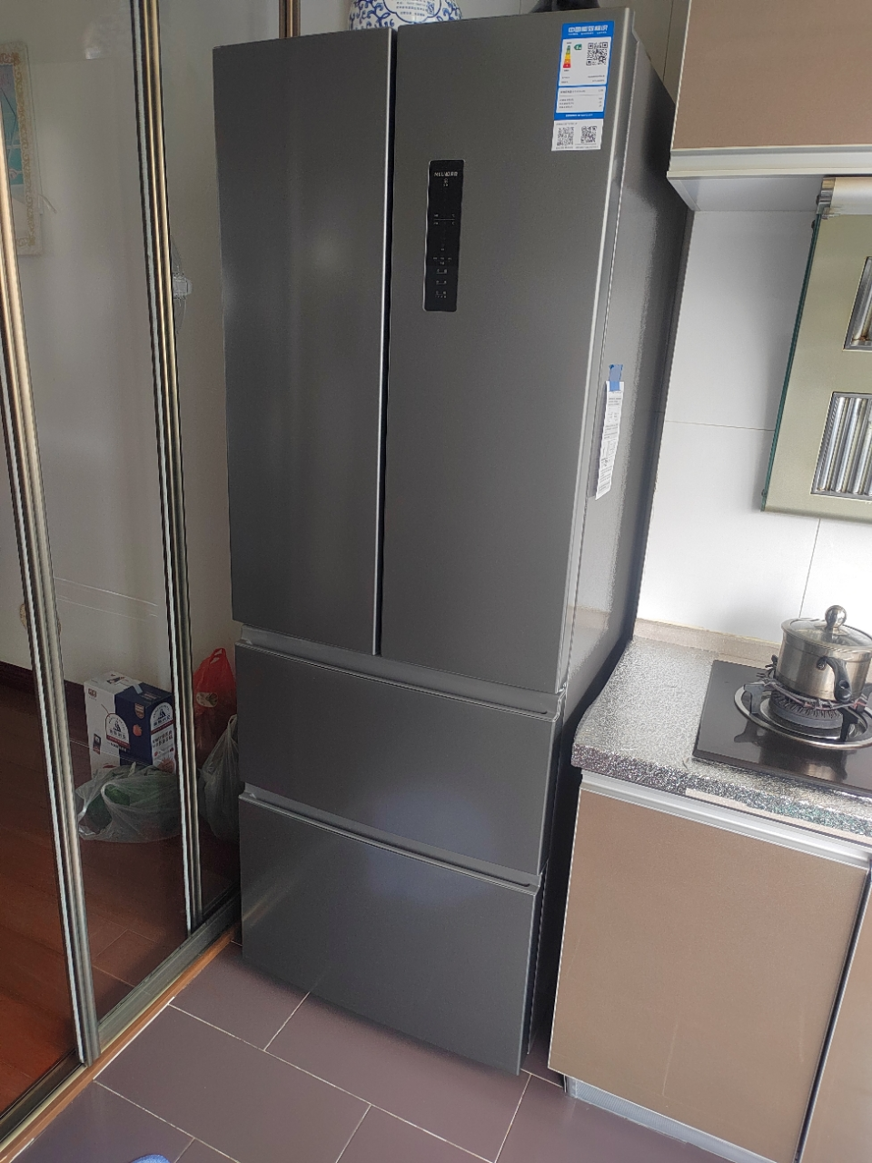 美菱(MELING) 368升 法式多门 四开门大容量家用冰箱 节能双变频风冷无霜离子净味冰箱 BCD-368WPC晒单图