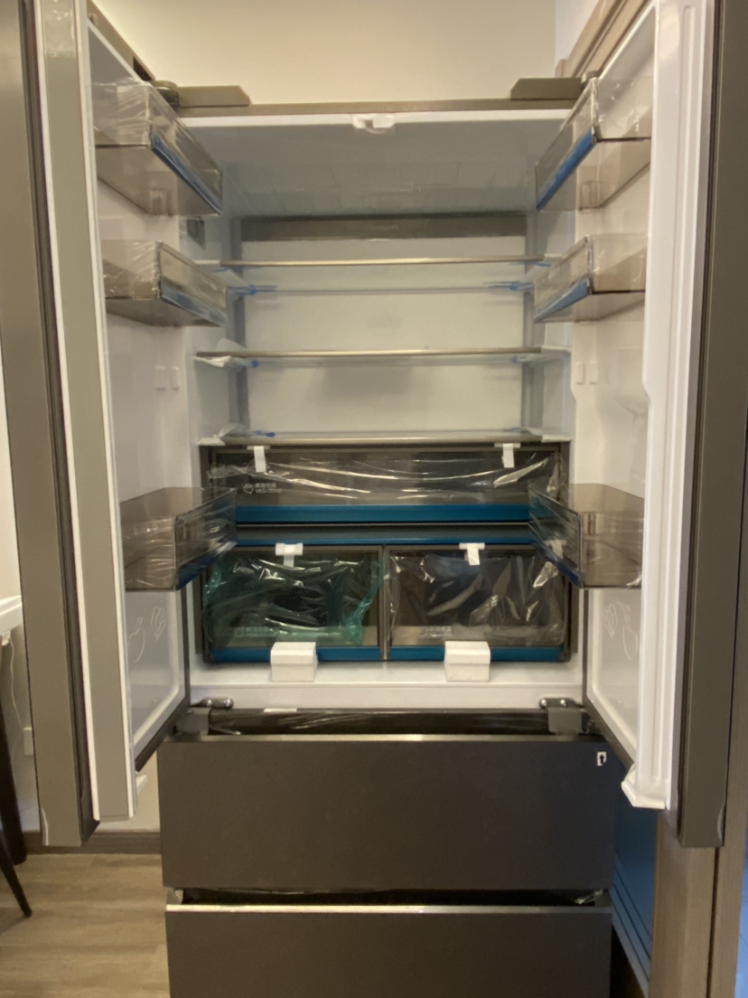 海尔(Haier)冰箱家用553升全空间保鲜零距离自由嵌入式对开门多门冰箱无霜一级能效超薄底部散热双系统电冰箱 553L晒单图