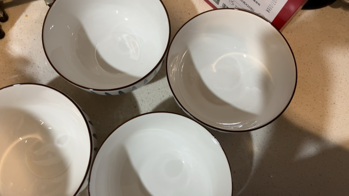 10个碗碟盘套装创意家用陶瓷饭碗面碗日式单个北欧ins餐具米饭碗 敬平 流星雨*6英寸面碗4个晒单图